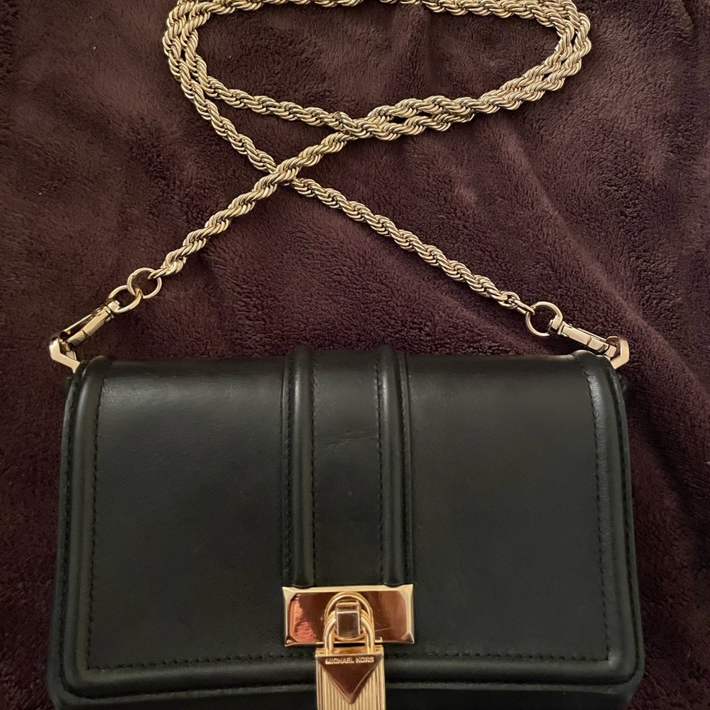 Michael Kors small gold crossbody